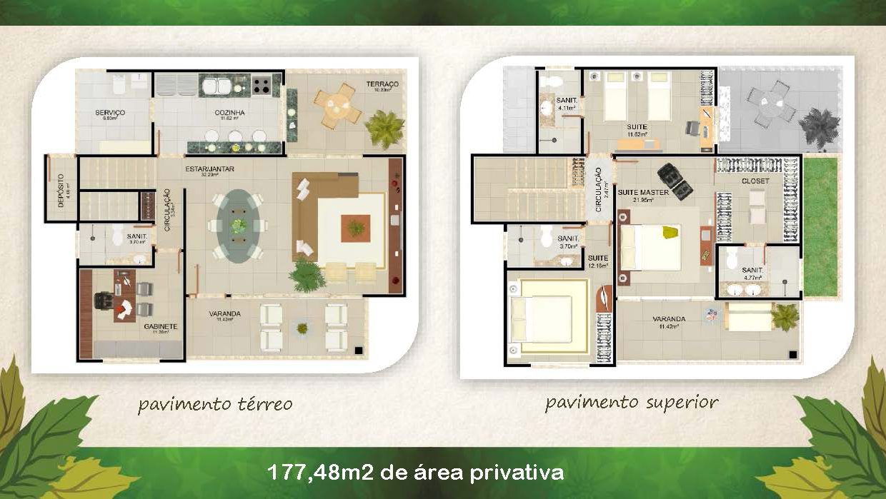 Casas de 4 suites à venda em Buraquinho-3